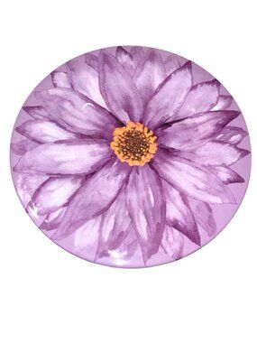 Purple Sunflower Plates Set of 4 Salad hors d'oeuvres Melamine 9 in.